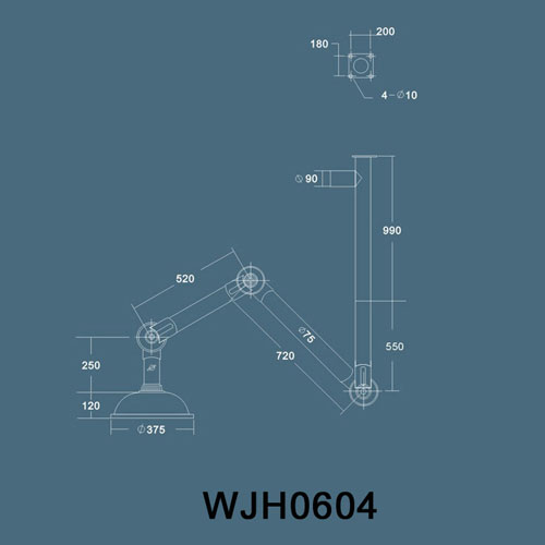 顶式三节万向抽气罩WJH0604