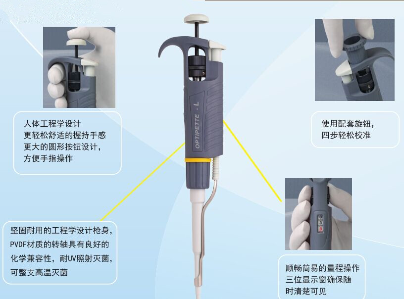 美国Labnet Optipette单道可调移液器5694（10-100μl）