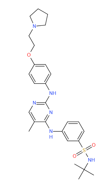 JAK2抑制剂|菲卓替尼TG-101348(Fedratinib、SAR 302503)|CAS 936091-26-8